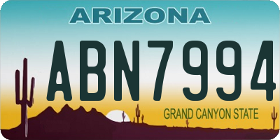AZ license plate ABN7994