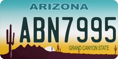 AZ license plate ABN7995