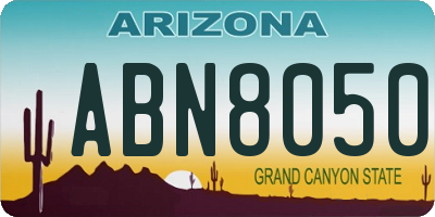 AZ license plate ABN8050