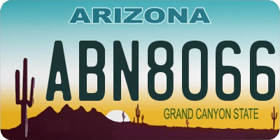 AZ license plate ABN8066