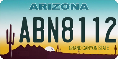 AZ license plate ABN8112