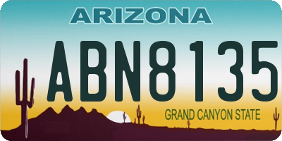 AZ license plate ABN8135