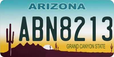 AZ license plate ABN8213
