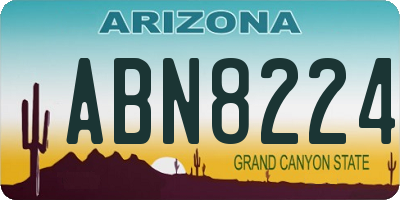 AZ license plate ABN8224