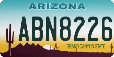 AZ license plate ABN8226