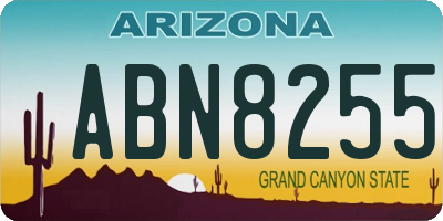 AZ license plate ABN8255
