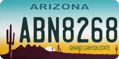 AZ license plate ABN8268