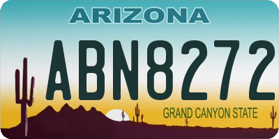 AZ license plate ABN8272