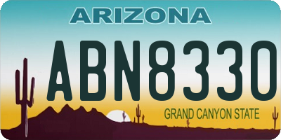 AZ license plate ABN8330