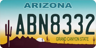 AZ license plate ABN8332