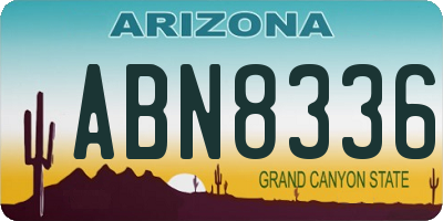 AZ license plate ABN8336
