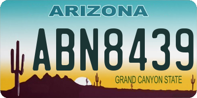 AZ license plate ABN8439