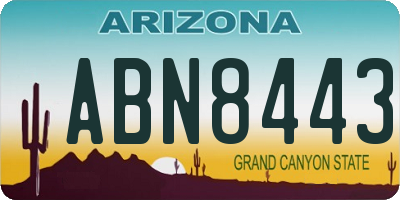 AZ license plate ABN8443