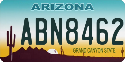 AZ license plate ABN8462