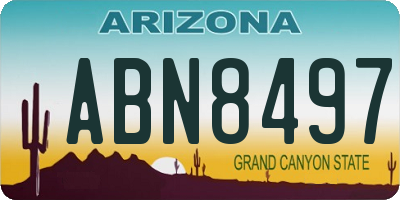 AZ license plate ABN8497