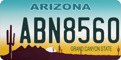 AZ license plate ABN8560