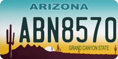 AZ license plate ABN8570