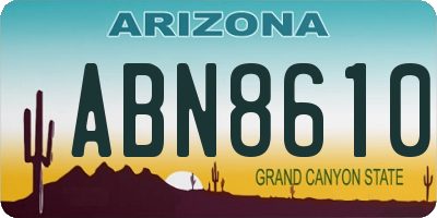 AZ license plate ABN8610