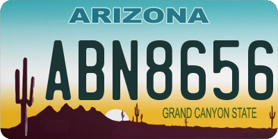AZ license plate ABN8656