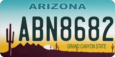 AZ license plate ABN8682