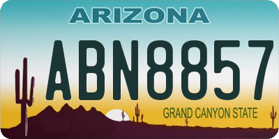 AZ license plate ABN8857