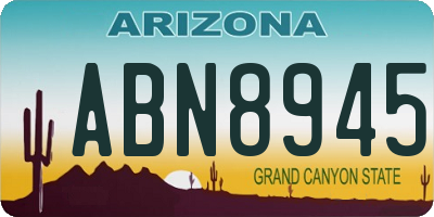 AZ license plate ABN8945