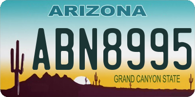 AZ license plate ABN8995