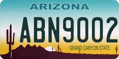 AZ license plate ABN9002