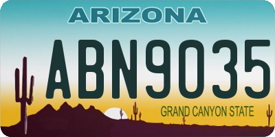 AZ license plate ABN9035