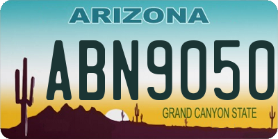 AZ license plate ABN9050