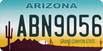 AZ license plate ABN9056