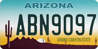 AZ license plate ABN9097