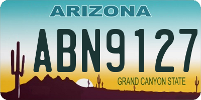 AZ license plate ABN9127