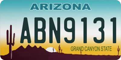 AZ license plate ABN9131