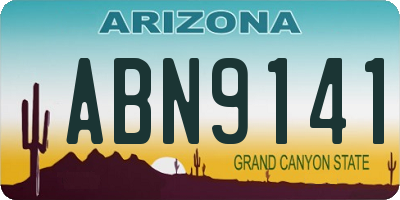 AZ license plate ABN9141