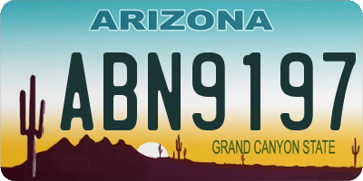 AZ license plate ABN9197