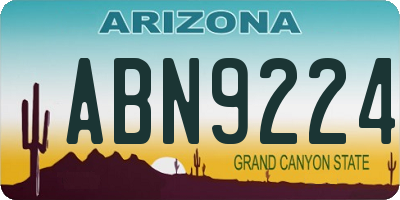 AZ license plate ABN9224