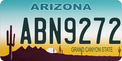 AZ license plate ABN9272