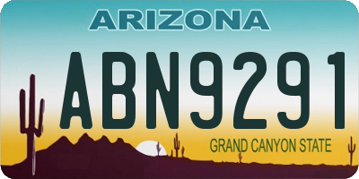 AZ license plate ABN9291