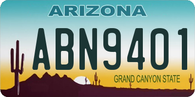 AZ license plate ABN9401