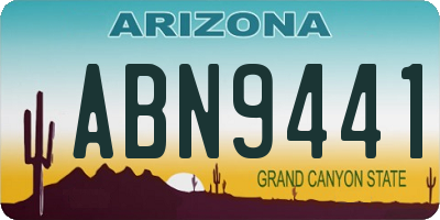 AZ license plate ABN9441