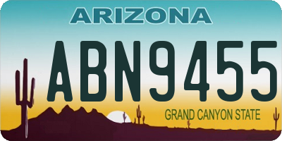 AZ license plate ABN9455