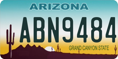 AZ license plate ABN9484