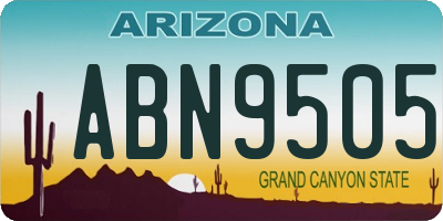 AZ license plate ABN9505