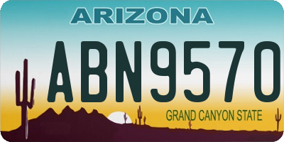 AZ license plate ABN9570