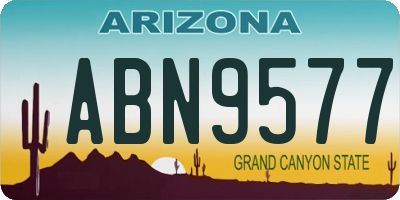 AZ license plate ABN9577