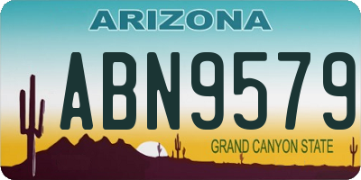 AZ license plate ABN9579