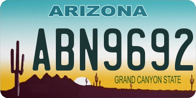 AZ license plate ABN9692