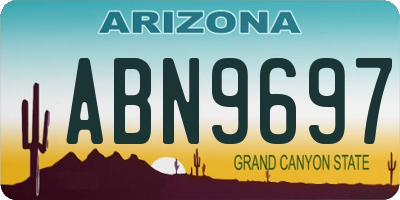 AZ license plate ABN9697