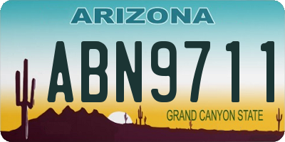 AZ license plate ABN9711
